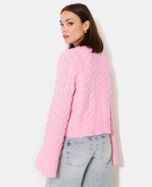 Pull en maille torsadée avec manches flare - PIMKIE - 6