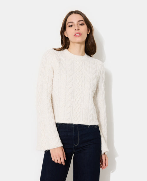 Pull en maille torsadée avec manches flare - PIMKIE - 1