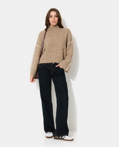 Pull ample en maille avec jeu de surpiqûres - PIMKIE - 3