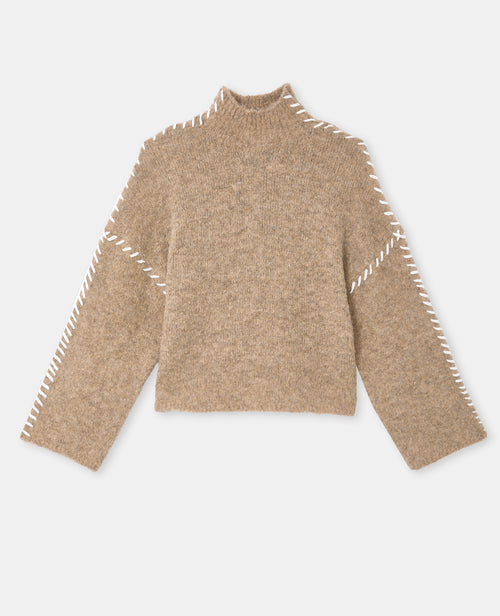 Pull ample en maille avec jeu de surpiqûres - PIMKIE - 4