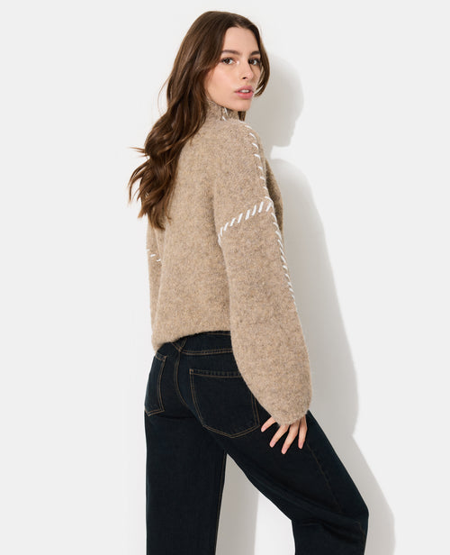 Pull ample en maille avec jeu de surpiqûres - PIMKIE - 6