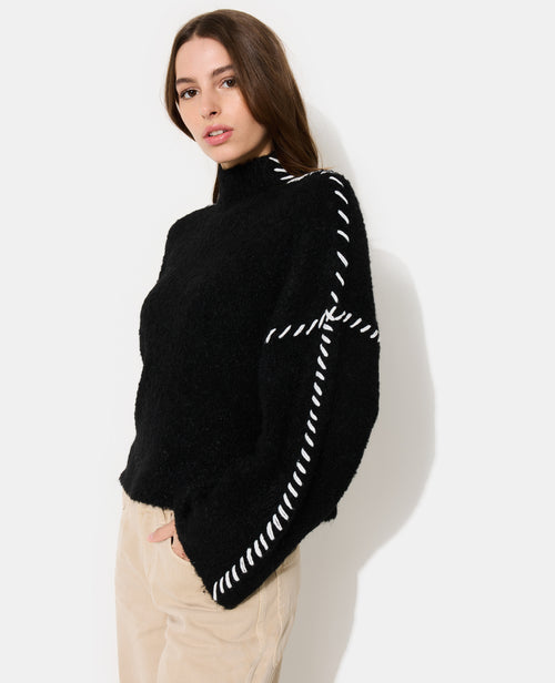 Pull ample en maille avec jeu de surpiqûres - PIMKIE - 2