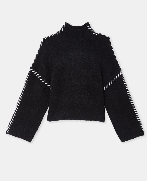 Pull ample en maille avec jeu de surpiqûres - PIMKIE - 4