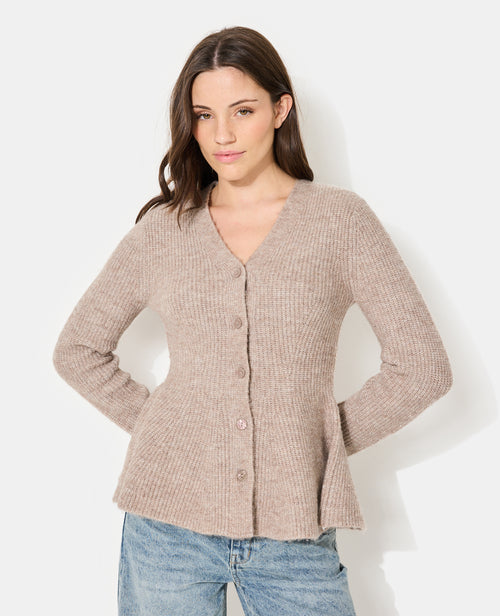 Gilet peplum encolure V - PIMKIE - 1