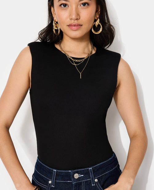 Body en maille côtelée avec épaulettes - PIMKIE - 2