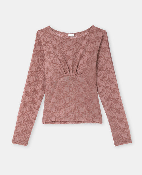 Top en résille avec motifs fleurs en velours - PIMKIE - 4