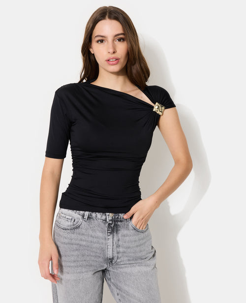 T-shirt asymétrique avec détail bijou - PIMKIE - 1