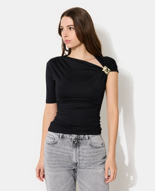 T-shirt asymétrique avec détail bijou - PIMKIE - 5