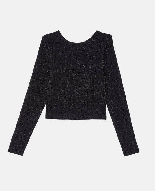 Top court manches longues en maille avec fils lurex - PIMKIE - 4