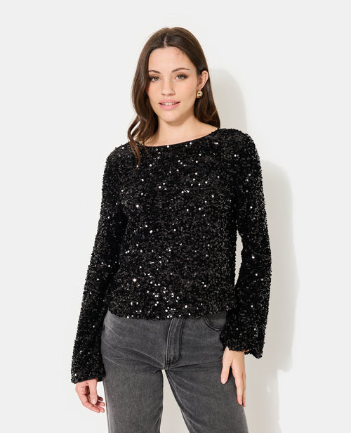 Top dos V avec sequins - PIMKIE - 1