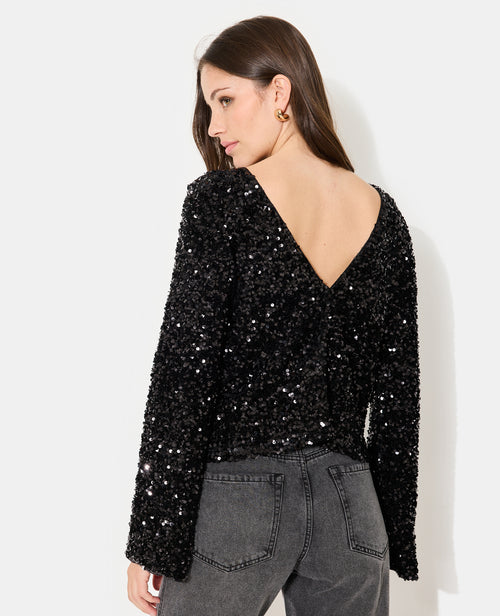 Top dos V avec sequins - PIMKIE - 6