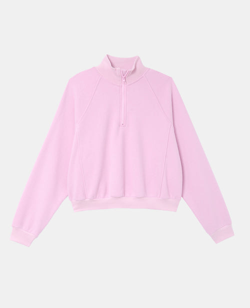 Sweat col zippé en molleton gratté - PIMKIE - 4