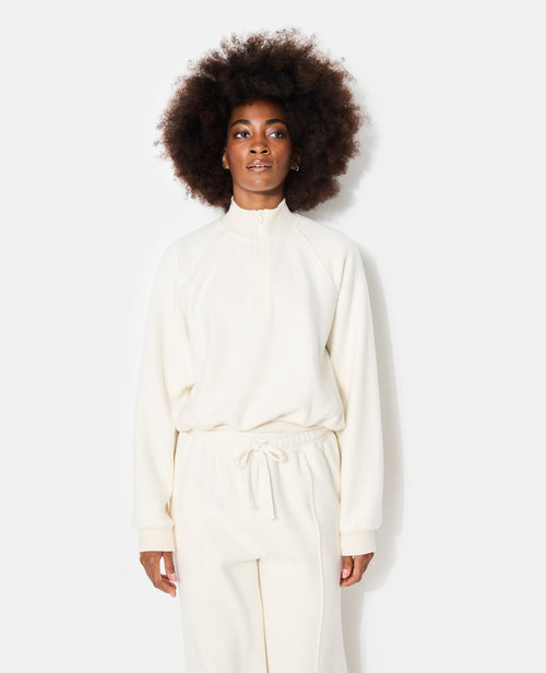 Sweat col zippé en molleton gratté - PIMKIE - 5