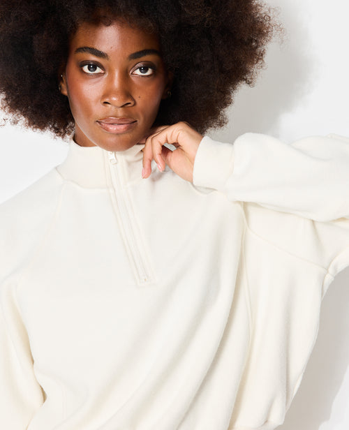 Sweat col zippé en molleton gratté - PIMKIE - 7