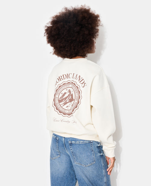 Sweat oversize avec print poitrine et dos - PIMKIE - 1