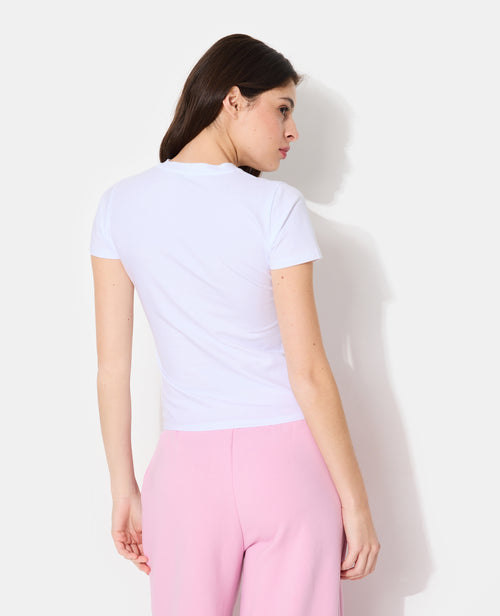 T-shirt ajusté avec print faon + nœud cousu - PIMKIE - 6