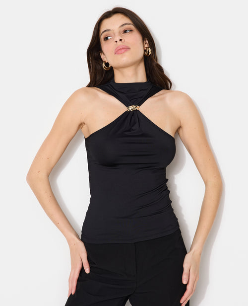 Top en maille stretch avec boucle bijou - PIMKIE - 5