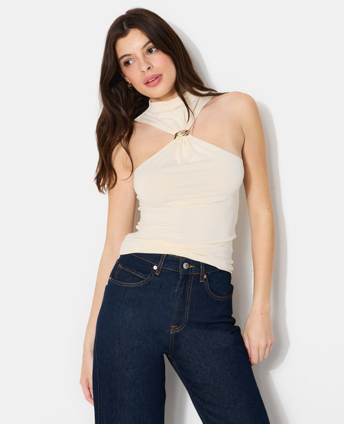 Top en maille stretch avec boucle bijou - PIMKIE - 5