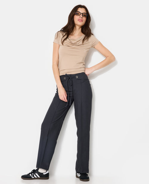 T-shirt en maille stretch avec col bénitier - PIMKIE - 3