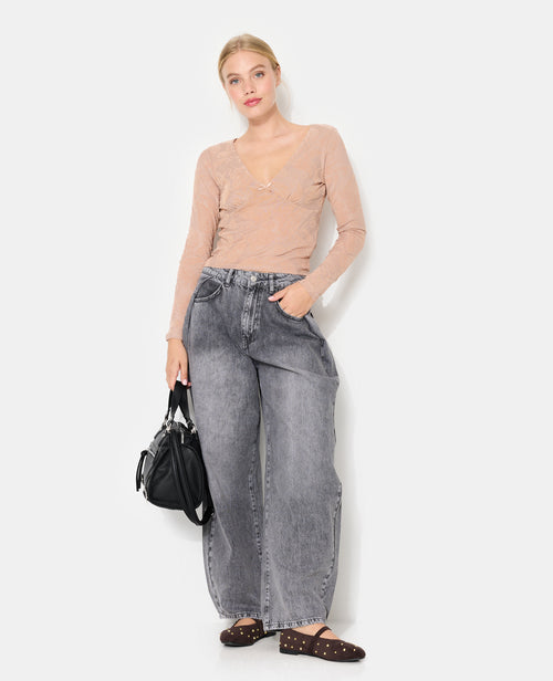 Top en résille avec motif cachemire en velours - PIMKIE - 3