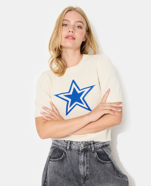 Pull manches courtes avec étoile - PIMKIE - 1