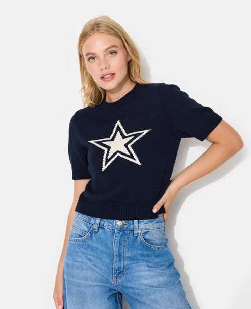 Pull manches courtes avec étoile - PIMKIE - 1