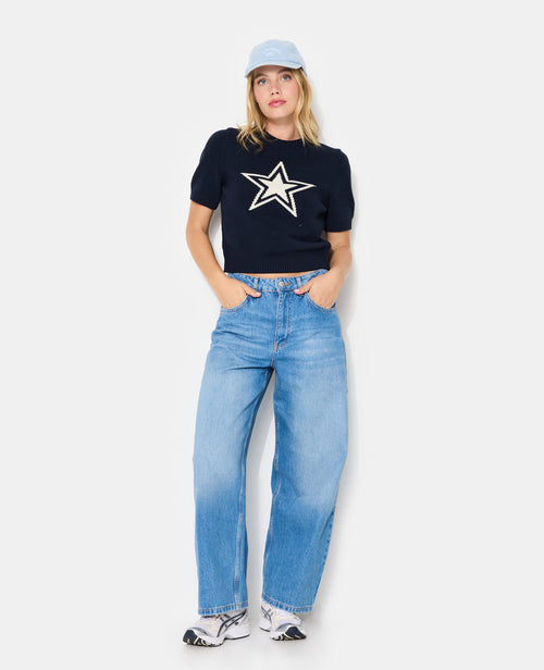 Pull manches courtes avec étoile - PIMKIE - 3