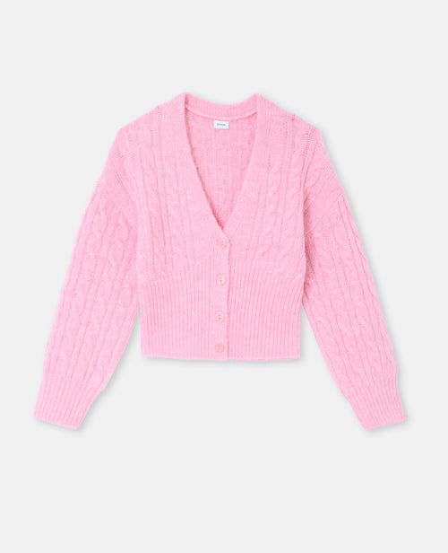 Gilet torsadé court avec grands bord-côtes - PIMKIE - 4