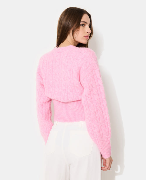 Gilet torsadé court avec grands bord-côtes - PIMKIE - 6