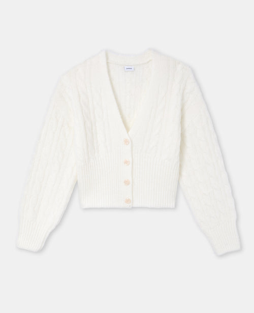 Gilet torsadé court avec grands bord-côtes - PIMKIE - 4