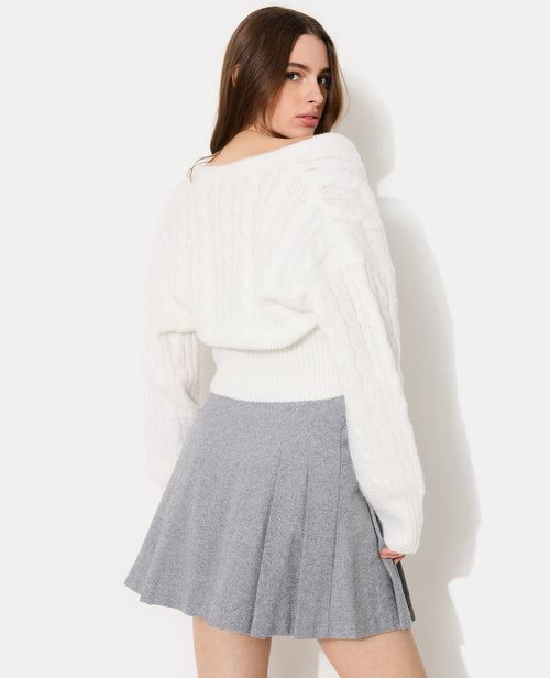 Gilet torsadé court avec grands bord-côtes - PIMKIE - 6