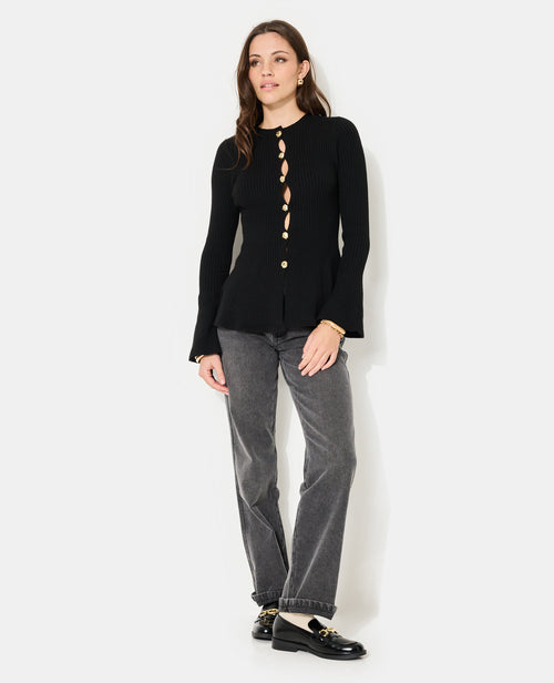 Gilet peplum avec manches flare - PIMKIE - 3