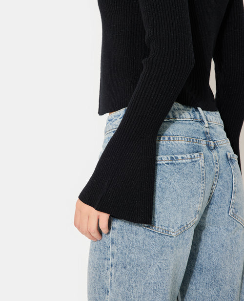 Gilet court avec fils lurex, nouette et manches flare - PIMKIE - 2