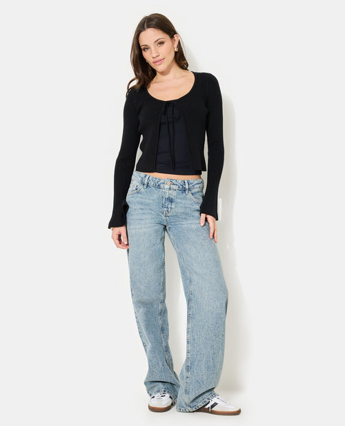 Gilet court avec fils lurex, nouette et manches flare - PIMKIE - 3