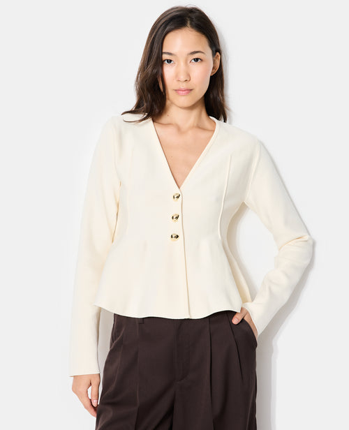 Gilet peplum avec boutons fantaisie - PIMKIE - 1