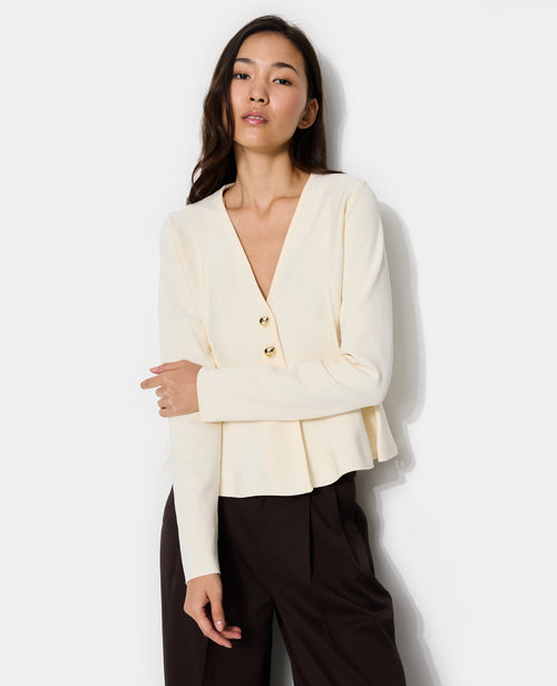 Gilet peplum avec boutons fantaisie - PIMKIE - 5