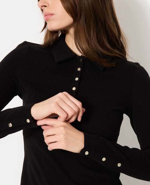Polo manches longues boutons fantaisie - PIMKIE - 2