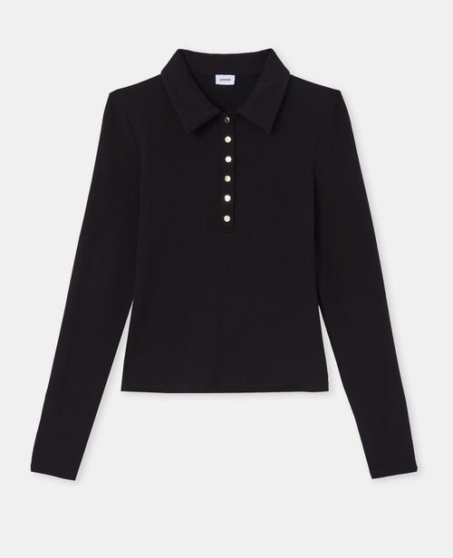 Polo manches longues boutons fantaisie - PIMKIE - 4