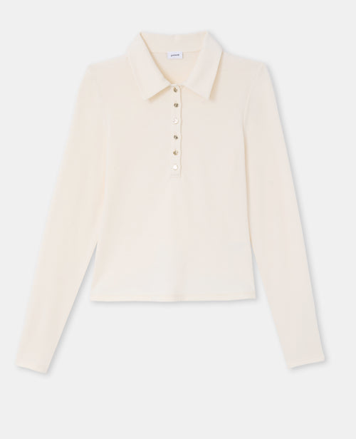 Polo manches longues boutons fantaisie - PIMKIE - 4