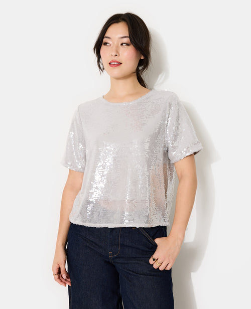 Top ample avec sequins - PIMKIE - 5