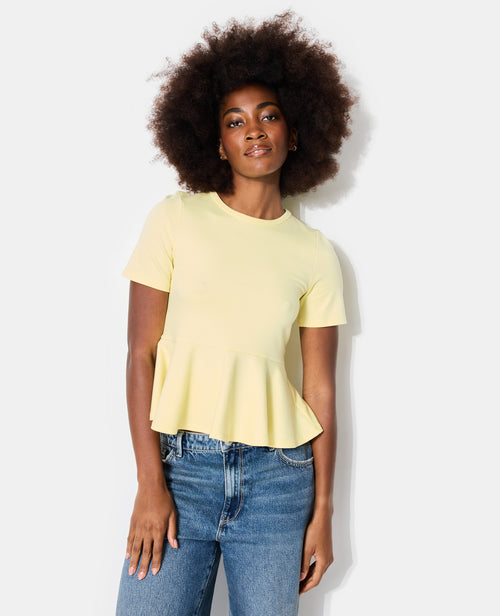 T-shirt peplum manches courtes - PIMKIE - 1