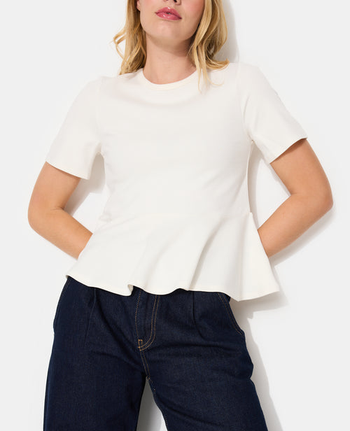 T-shirt peplum manches courtes - PIMKIE - 2