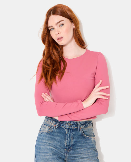 T-shirt manches longues en maille stretch - PIMKIE - 2