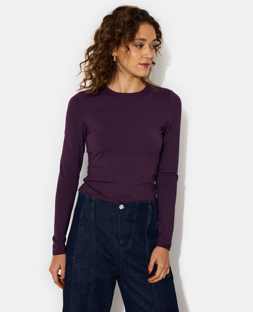 T-shirt manches longues en maille stretch - PIMKIE - 1