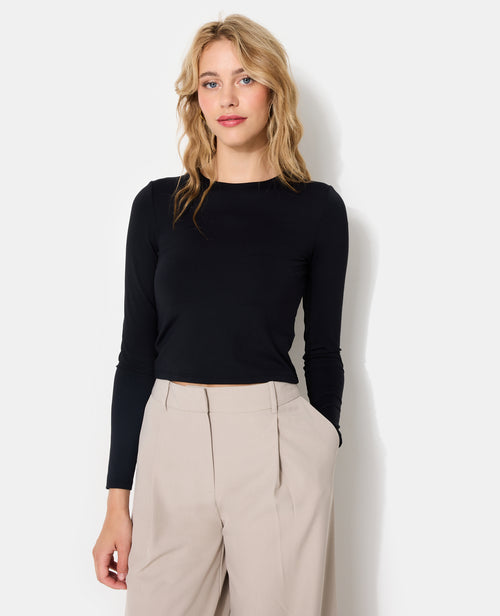 T-shirt manches longues en maille stretch - PIMKIE - 1