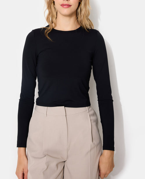 T-shirt manches longues en maille stretch - PIMKIE - 2