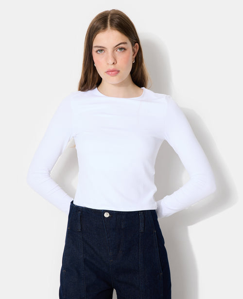 T-shirt manches longues en maille stretch - PIMKIE - 1