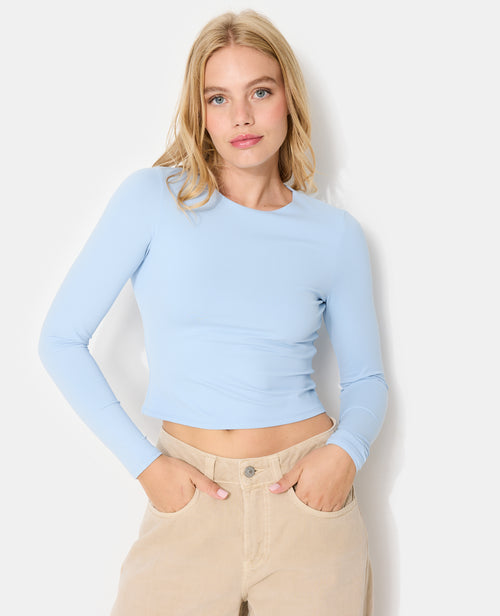 T-shirt manches longues en maille stretch - PIMKIE - 1