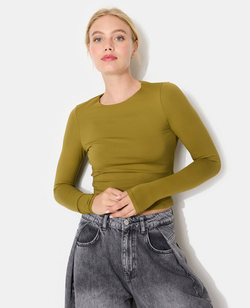 T-shirt manches longues en maille stretch - PIMKIE - 8