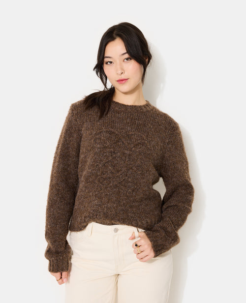 Pull en maille mélangée avec détail fantaisie - PIMKIE - 1